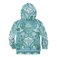 Aotearoa Iwi Ngati Paoa Kid Hoodie Maori Wharenui House Tribal Pattern LT9 - Polynesian Pride