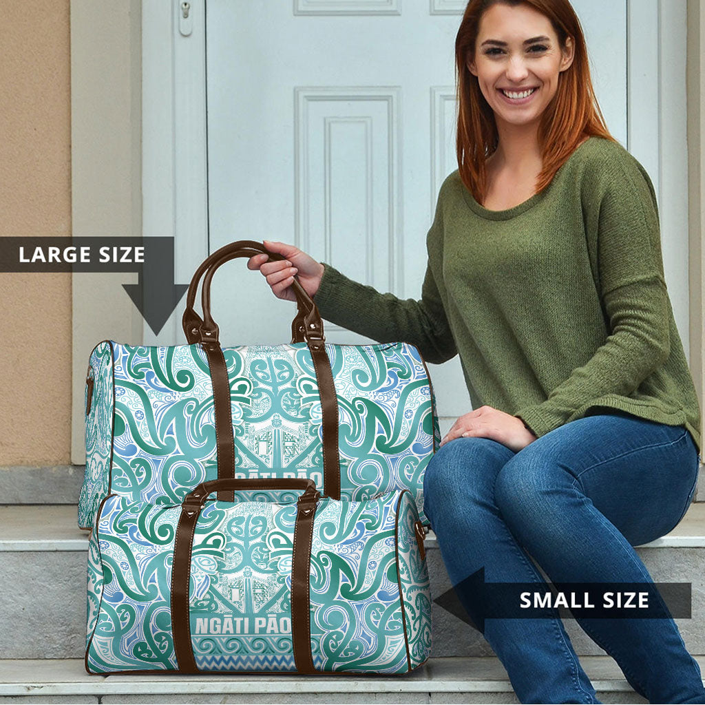 Aotearoa Iwi Ngati Paoa Travel Bag Maori Wharenui House Tribal Pattern LT9 - Polynesian Pride