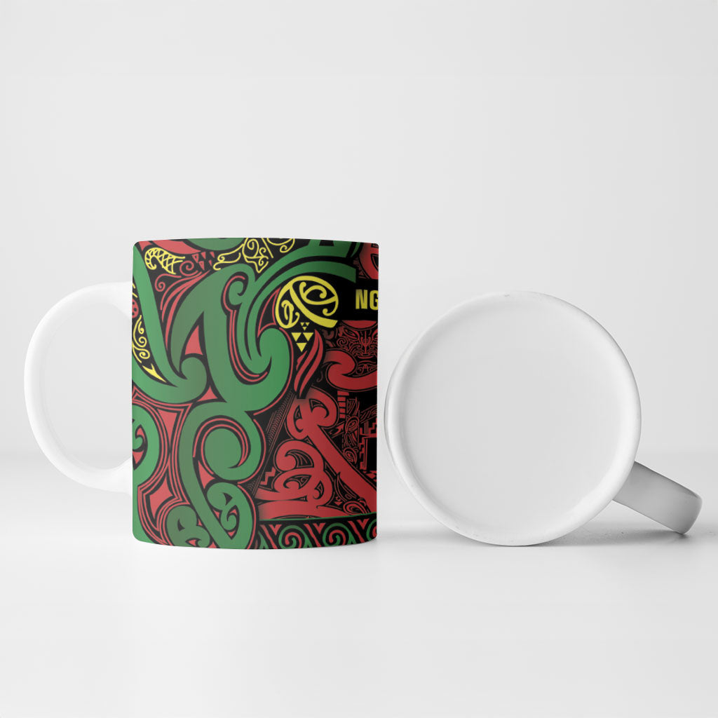 Aotearoa Iwi Ngati Hine Ceramic Mug Maori Wharenui House Tribal Pattern LT9 - Polynesian Pride