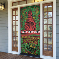 Aotearoa Iwi Ngati Hine Door Cover Maori Wharenui House Tribal Pattern LT9 - Polynesian Pride