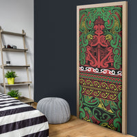 Aotearoa Iwi Ngati Hine Door Cover Maori Wharenui House Tribal Pattern LT9 - Polynesian Pride