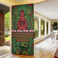 Aotearoa Iwi Ngati Hine Door Cover Maori Wharenui House Tribal Pattern LT9 - Polynesian Pride