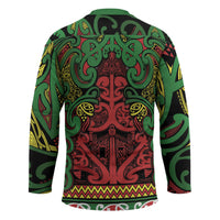 Aotearoa Iwi Ngati Hine Hockey Jersey Maori Wharenui House Tribal Pattern LT9 - Polynesian Pride
