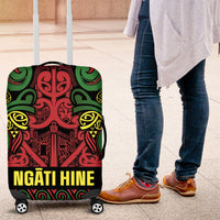 Aotearoa Iwi Ngati Hine Luggage Cover Maori Wharenui House Tribal Pattern LT9 Deep Green - Polynesian Pride