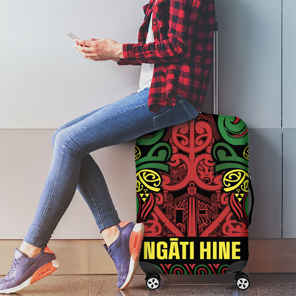 Aotearoa Iwi Ngati Hine Luggage Cover Maori Wharenui House Tribal Pattern LT9 - Polynesian Pride