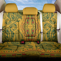 Africa Dashiki Back Car Seat Cover African Tribal Art Mixed Polynesian Tattoo Gold Color Unique LT9 One Size Gold - Polynesian Pride
