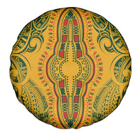 Africa Dashiki Spare Tire Cover African Tribal Art Mixed Polynesian Tattoo Gold Color Unique LT9 Gold - Polynesian Pride