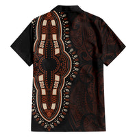 Africa Dashiki Family Matching Long Sleeve Bodycon Dress and Hawaiian Shirt African Tribal Art Mixed Polynesian Tattoo Red Color Unique LT9 - Polynesian Pride