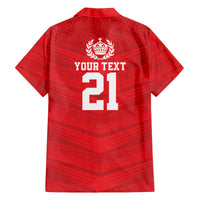Custom Mate Ma'a Tonga Heritage Family Matching Off The Shoulder Long Sleeve Dress and Hawaiian Shirt Pacific Tribal Rugby Red Edition LT9 - Polynesian Pride