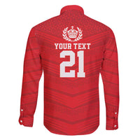 Custom Mate Ma'a Tonga Heritage Family Matching Short Sleeve Bodycon Dress and Hawaiian Shirt Pacific Tribal Rugby Red Edition LT9 - Polynesian Pride