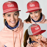 Mate Ma'a Tonga Heritage Mesh Trucker Cap Pacific Tribal Rugby Red Edition - Polynesian Pride