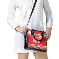 Custom Mate Ma'a Tonga Heritage Shoulder Handbag Pacific Tribal Rugby Red Edition LT9 - Polynesian Pride