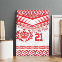Custom Mate Ma'a Tonga Heritage Canvas Wall Art Pacific Tribal Rugby White Edition LT9 - Polynesian Pride