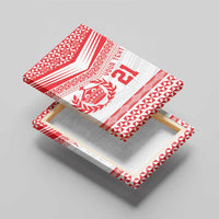 Custom Mate Ma'a Tonga Heritage Canvas Wall Art Pacific Tribal Rugby White Edition LT9 - Polynesian Pride