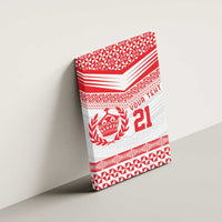 Custom Mate Ma'a Tonga Heritage Canvas Wall Art Pacific Tribal Rugby White Edition LT9 - Polynesian Pride