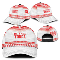 Custom Mate Ma'a Tonga Heritage Classic Cap Pacific Tribal Rugby White Edition - Polynesian Pride