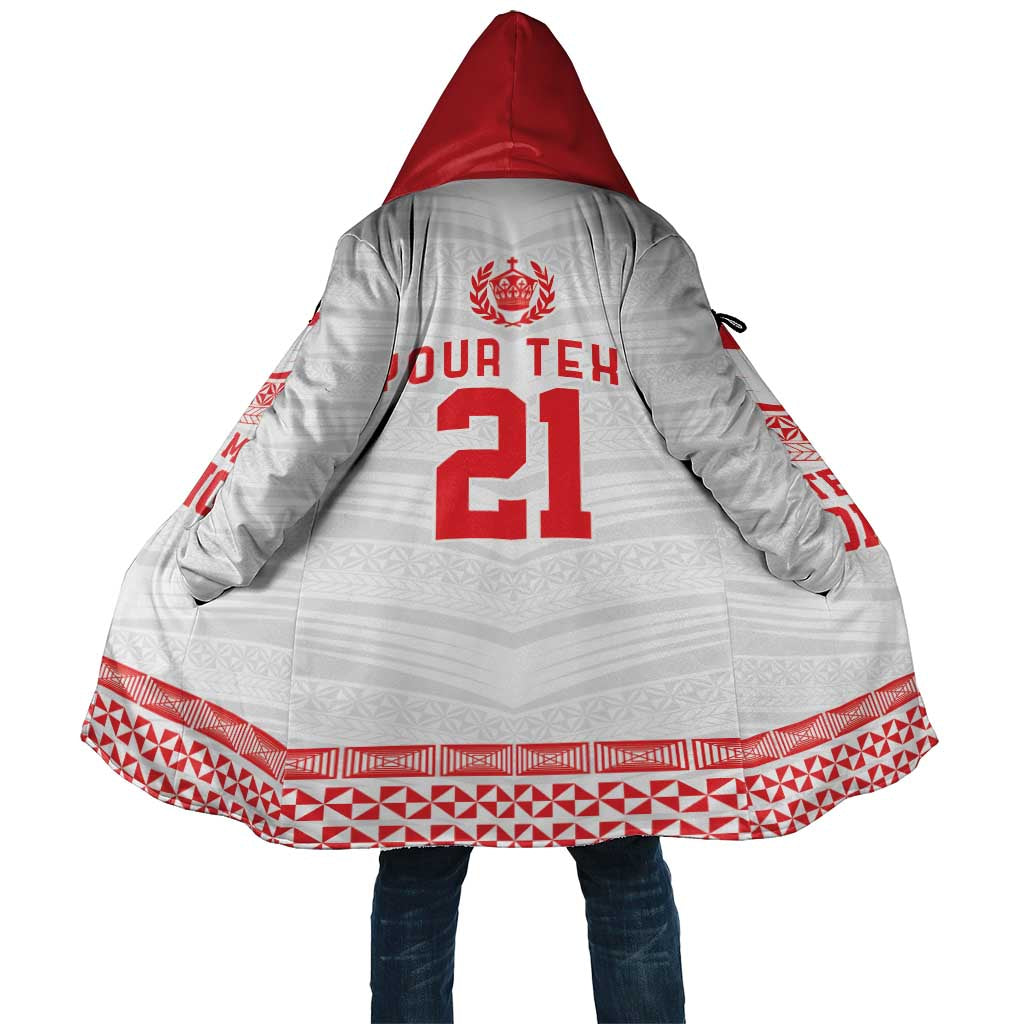 Custom Mate Ma'a Tonga Heritage Cloak Pacific Tribal Rugby White Edition - Polynesian Pride