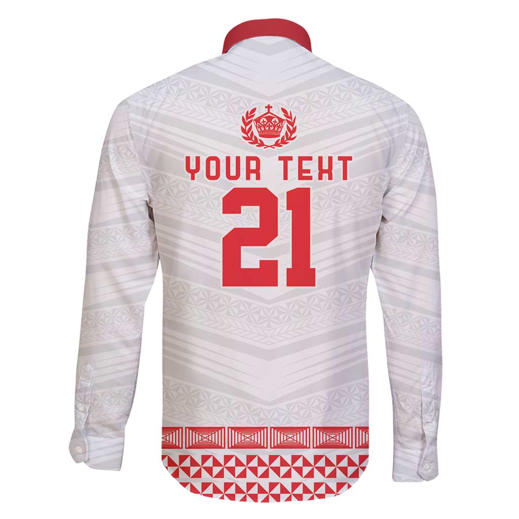 Custom Mate Ma'a Tonga Heritage Family Matching Puletasi and Hawaiian Shirt Pacific Tribal Rugby White Edition - Polynesian Pride