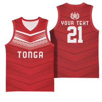 Custom Pacific Rugby Spirit Basketball Jersey Tonga Ngatu Pride Red Edition - Polynesian Pride