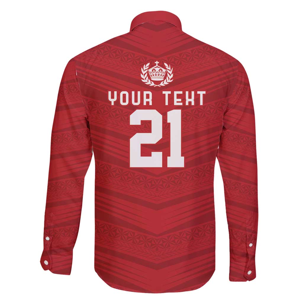 Custom Pacific Rugby Spirit Family Matching Puletasi and Hawaiian Shirt Tonga Ngatu Pride Red Edition - Polynesian Pride