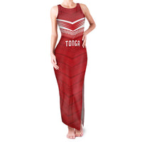 Custom Pacific Rugby Spirit Family Matching Tank Maxi Dress and Hawaiian Shirt Tonga Ngatu Pride Red Edition LT9 Mom's Dress Red - Polynesian Pride