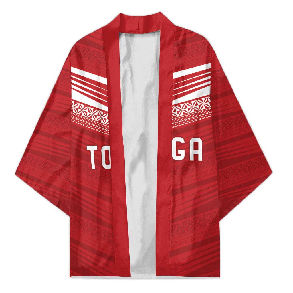Custom Pacific Rugby Spirit Kimono Tonga Ngatu Pride Red Edition - Polynesian Pride