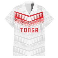 Custom Pacific Rugby Spirit Hawaiian Shirt Tonga Ngatu Pride White Edition LT9 White - Polynesian Pride