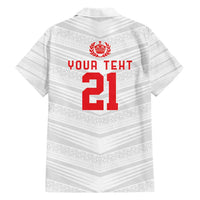 Custom Pacific Rugby Spirit Hawaiian Shirt Tonga Ngatu Pride White Edition LT9 - Polynesian Pride