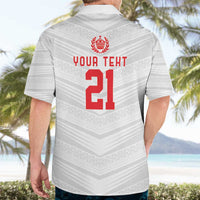 Custom Pacific Rugby Spirit Hawaiian Shirt Tonga Ngatu Pride White Edition LT9 - Polynesian Pride