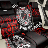 New Zealand Waitangi Day Personalised Back Car Seat Cover Aotearoa Te Ra O Waitangi With Maori Tattoo LT9 - Polynesian Pride