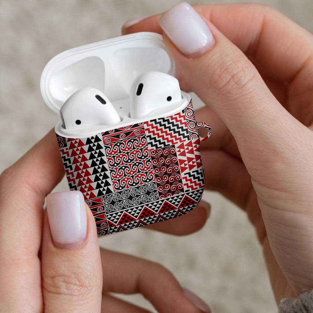Aotearoa Kowhaiwhai Taniko Patchwork Motifs AirPods Case - Polynesian Pride