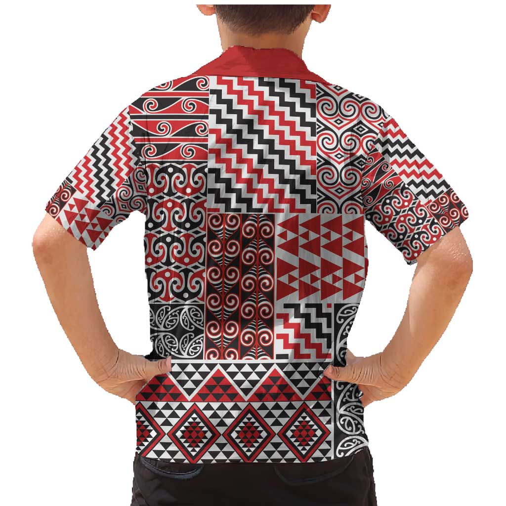 Aotearoa Kowhaiwhai Taniko Patchwork Motifs Family Matching Mermaid Dress and Hawaiian Shirt LT9 - Polynesian Pride