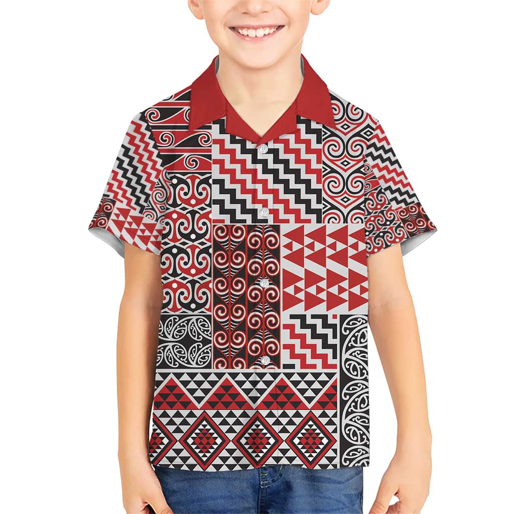 Aotearoa Kowhaiwhai Taniko Patchwork Motifs Hawaiian Shirt LT9 - Polynesian Pride