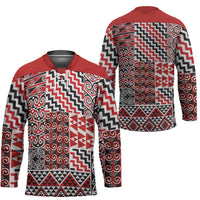 Aotearoa Kowhaiwhai Taniko Patchwork Motifs Hockey Jersey - Polynesian Pride