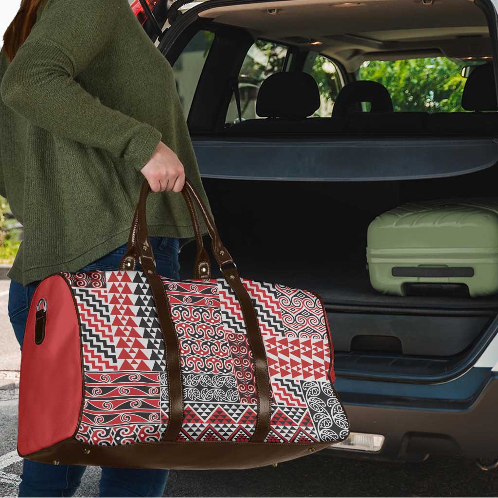 Aotearoa Kowhaiwhai Taniko Patchwork Motifs Travel Bag - Polynesian Pride
