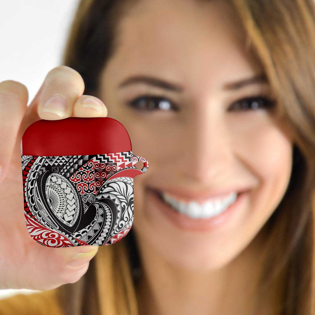 Aotearoa Maori Rugby Tribal Tattoo AirPods Case Kowhaiwhai Taniko Patchwork Motifs - Polynesian Pride