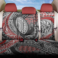 Aotearoa Maori Rugby Tribal Tattoo Back Car Seat Cover Kowhaiwhai Taniko Patchwork Motifs LT9 One Size Red - Polynesian Pride