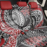 Aotearoa Maori Rugby Tribal Tattoo Back Car Seat Cover Kowhaiwhai Taniko Patchwork Motifs LT9 - Polynesian Pride
