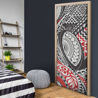 Aotearoa Maori Rugby Tribal Tattoo Door Cover Kowhaiwhai Taniko Patchwork Motifs LT9 - Polynesian Pride
