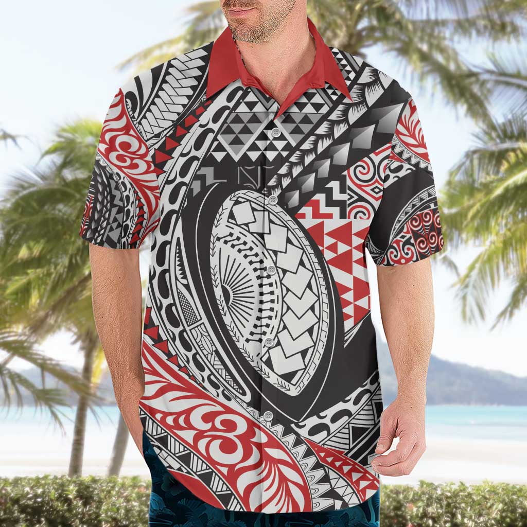 Aotearoa Maori Rugby Tribal Tattoo Hawaiian Shirt Kowhaiwhai Taniko Patchwork Motifs LT9 - Polynesian Pride