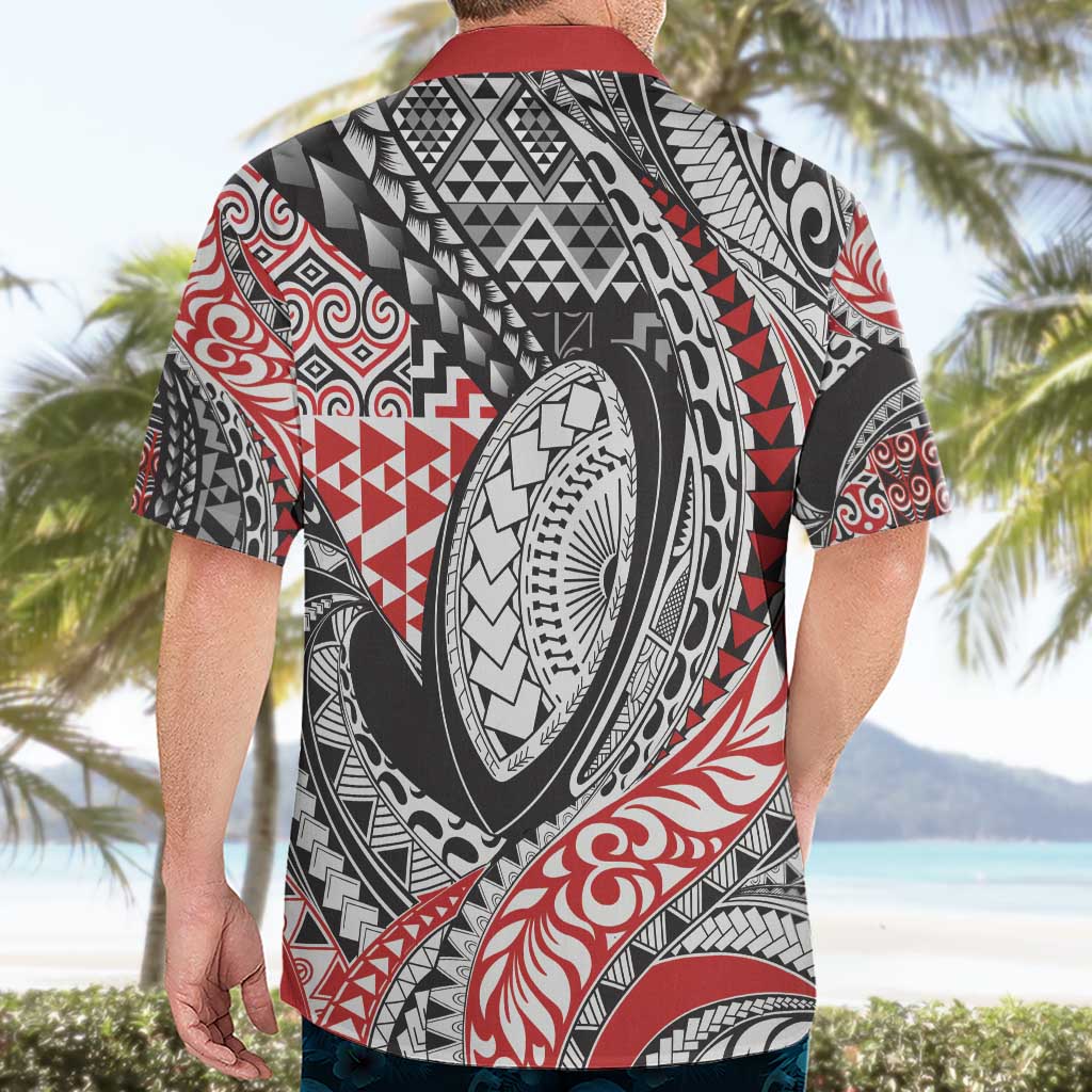 Aotearoa Maori Rugby Tribal Tattoo Hawaiian Shirt Kowhaiwhai Taniko Patchwork Motifs LT9 - Polynesian Pride