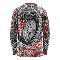 Aotearoa Maori Rugby Tribal Tattoo Long Sleeve Shirt Kowhaiwhai Taniko Patchwork Motifs LT9 - Polynesian Pride