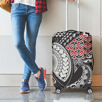 Aotearoa Maori Rugby Tribal Tattoo Luggage Cover Kowhaiwhai Taniko Patchwork Motifs LT9 - Polynesian Pride