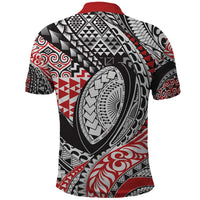 Aotearoa Maori Rugby Tribal Tattoo Polo Shirt Kowhaiwhai Taniko Patchwork Motifs LT9 - Polynesian Pride