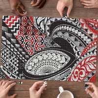 Aotearoa Maori Rugby Tribal Tattoo Puzzle Kowhaiwhai Taniko Patchwork Motifs LT9 - Polynesian Pride