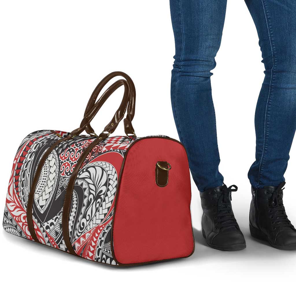 Aotearoa Maori Rugby Tribal Tattoo Travel Bag Kowhaiwhai Taniko Patchwork Motifs LT9 - Polynesian Pride