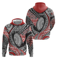 Aotearoa Maori Rugby Tribal Tattoo Zip Hoodie Kowhaiwhai Taniko Patchwork Motifs LT9 - Polynesian Pride