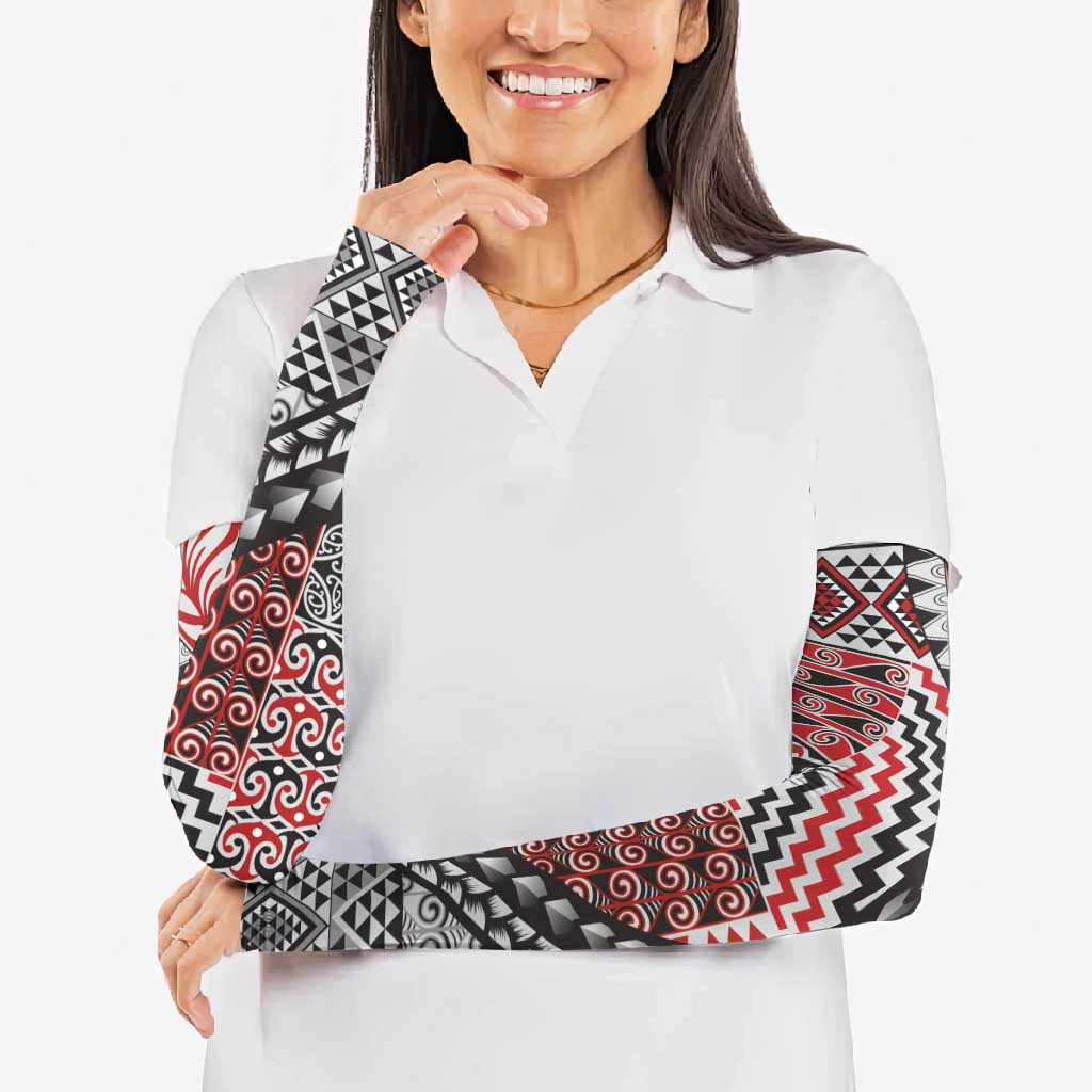 Aotearoa Maori Tribal Tattoo Arm Sleeves Kowhaiwhai Taniko Patchwork Motifs - Polynesian Pride