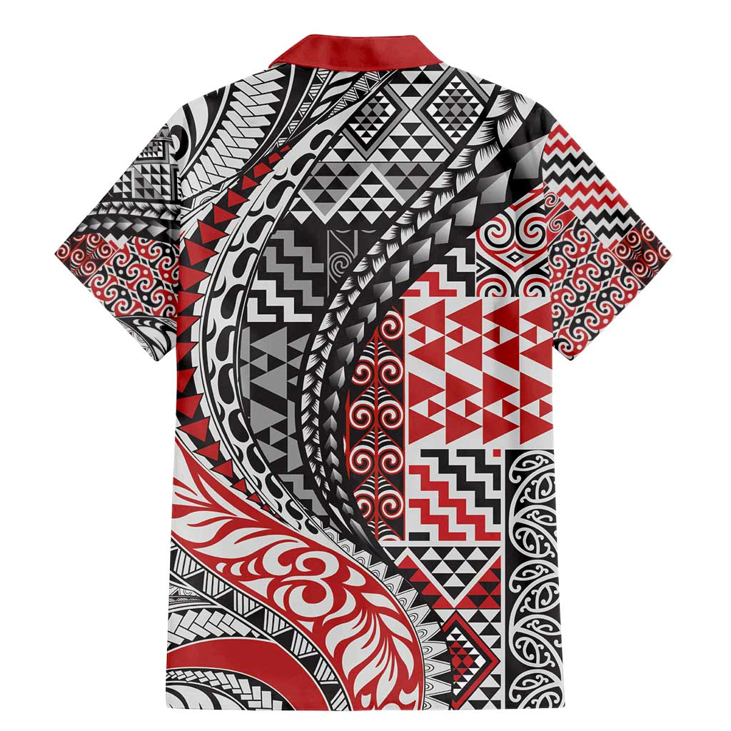 Aotearoa Maori Tribal Tattoo Family Matching Mermaid Dress and Hawaiian Shirt Kowhaiwhai Taniko Patchwork Motifs LT9 - Polynesian Pride