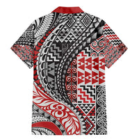 Aotearoa Maori Tribal Tattoo Family Matching Mermaid Dress and Hawaiian Shirt Kowhaiwhai Taniko Patchwork Motifs LT9 - Polynesian Pride